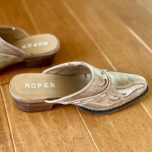 Roper NEW Women's Beth Glittered Tooled Inlay Mules. Women 7.